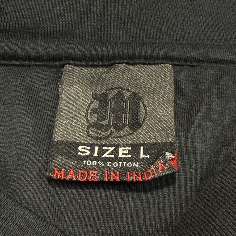 Rare Vintage Y2K Tupac Shakur Makaveli Brand Printed Black Shirt Rap HipHop Sz L - Picture 5 of 9
